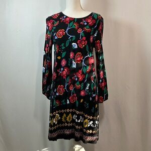 LOFT Petites Floral Print Long Sleeve Dress - Women's‎ XSP